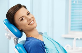 A patient in a dental chair