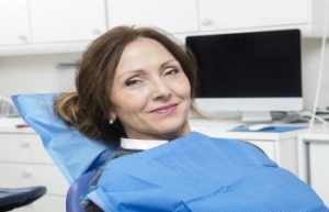 A patient in a dental chair