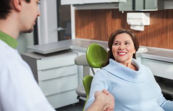 Woman in Dentist Chair Getting Dental Checkup Marietta GA