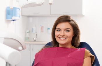 A patient in a dental chair